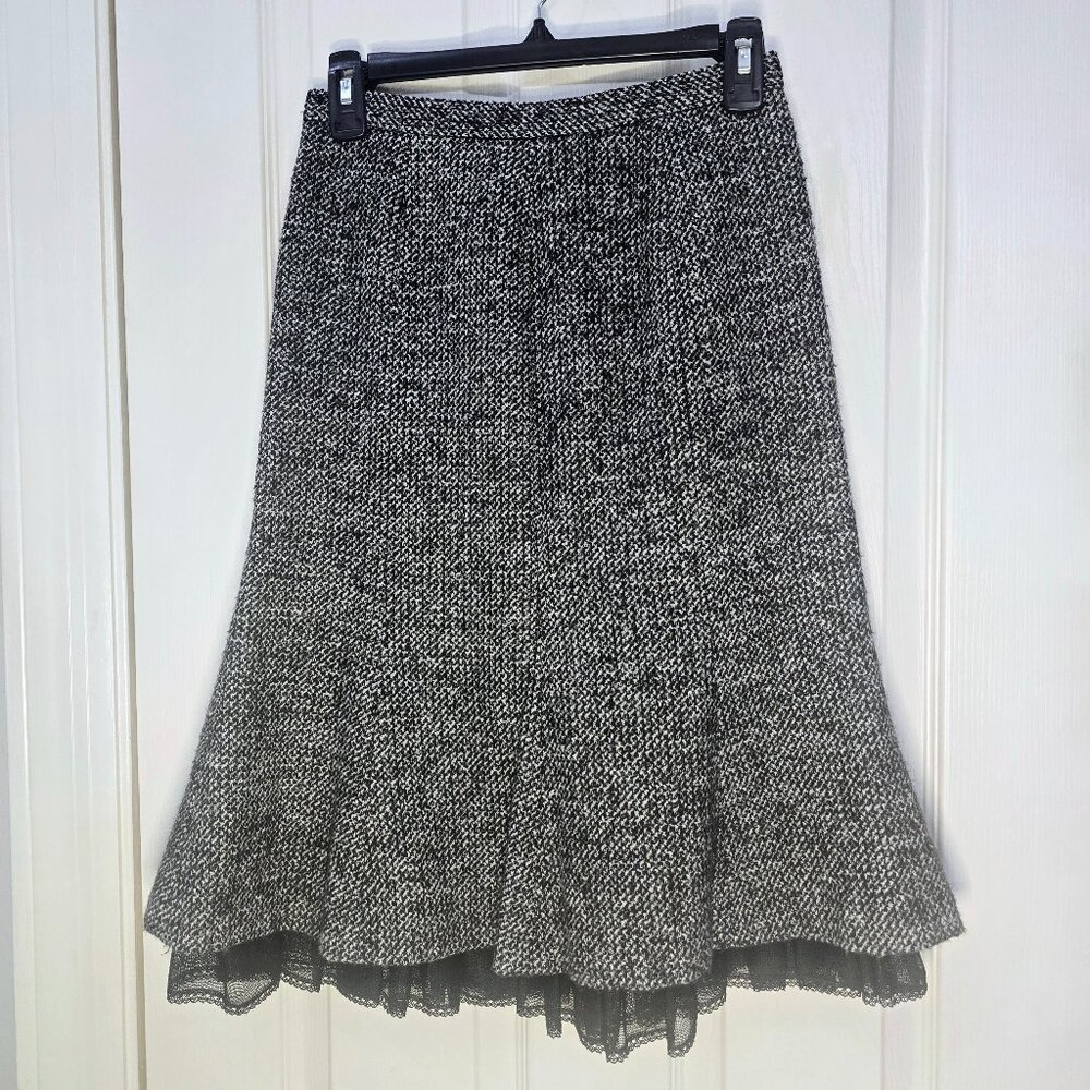 NIEMAN MARCUS Exclusive Wool Tweed Skirt